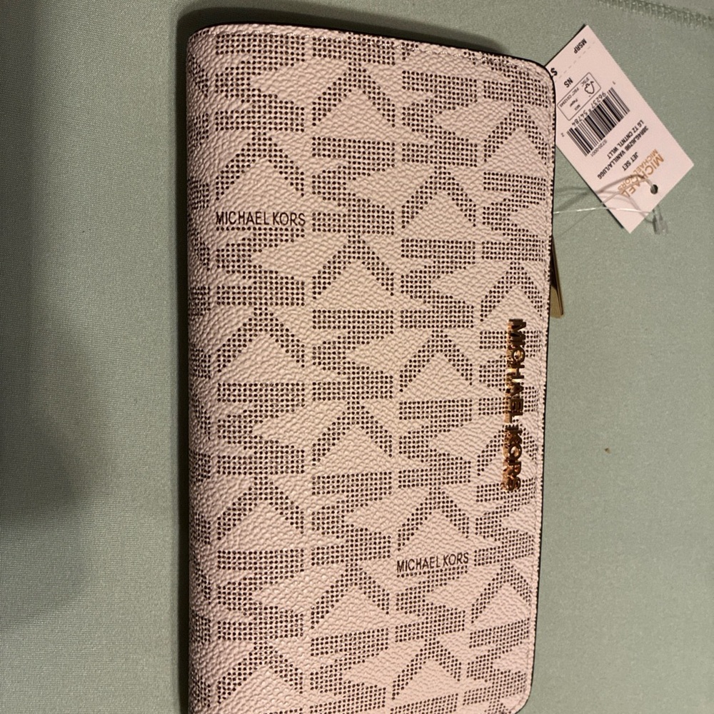 Michael kors ladies continental wallet in vanilla luggage full size - Picture 2 of 6
